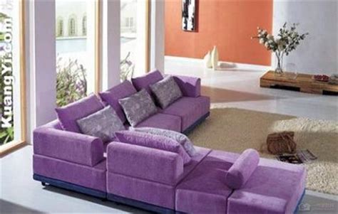 紫色沙發客廳 六帝錢用法